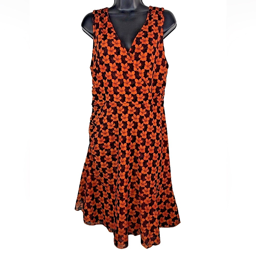 Cabi Sleeveless Reversible Surplice Neckline Flip Dress